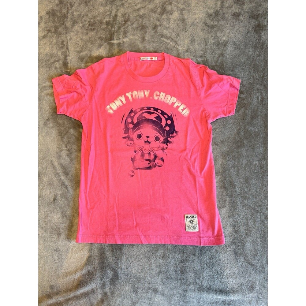 Ut Uniqlo ONE PIECE Tony Chopper Shirt Adult S Pink Short Sleeve Crew Neck